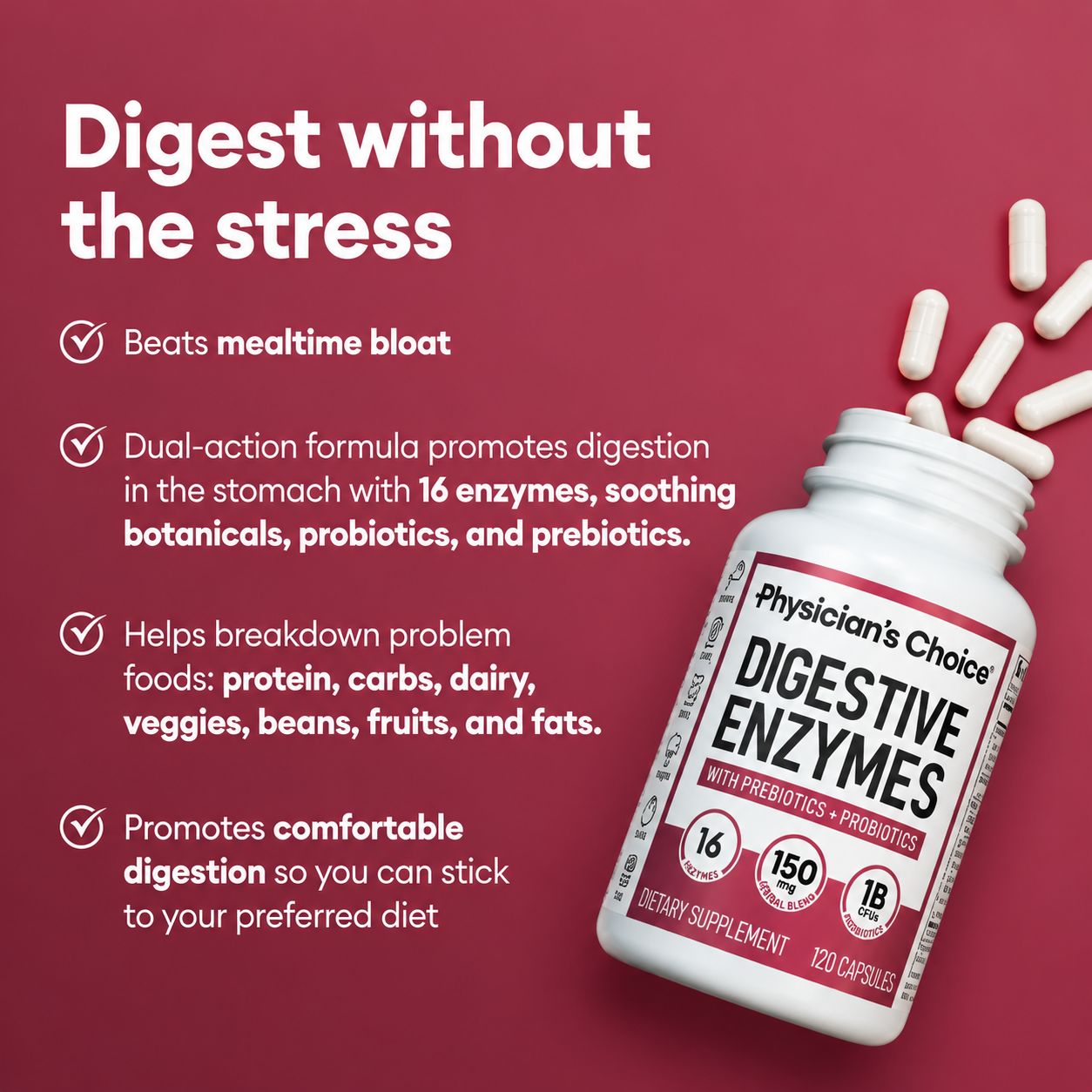 Primeluxe Supps™ SuperDigest Digestive Enzyme Support