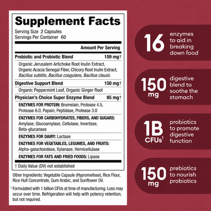 Primeluxe Supps™ SuperDigest Digestive Enzyme Support